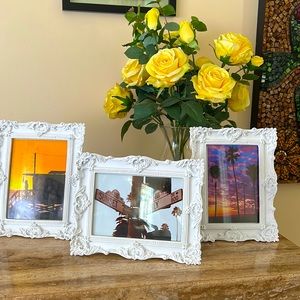 Vintage white picture frames